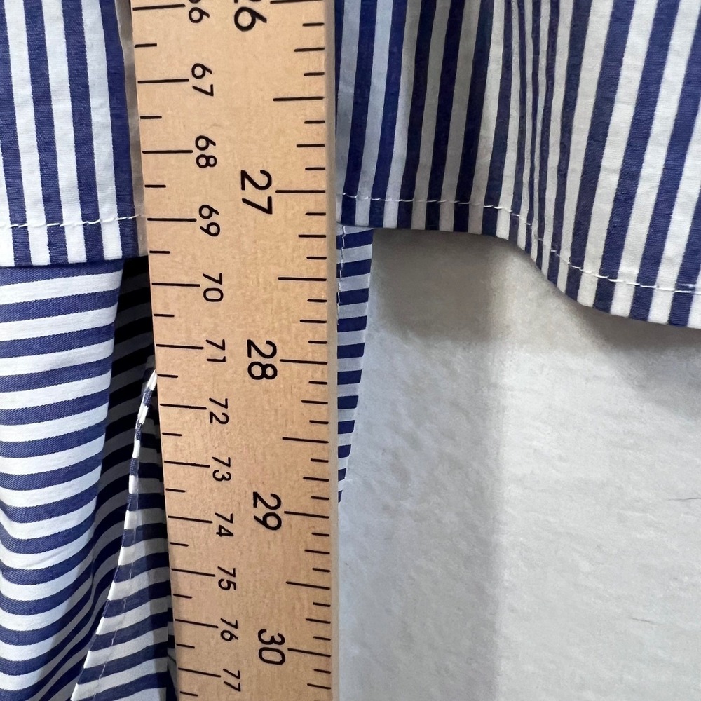 Grand & Greene Striped Floral‎ Embroidered Tie Front Blouse Top Size 1X - Picture 9 of 12
